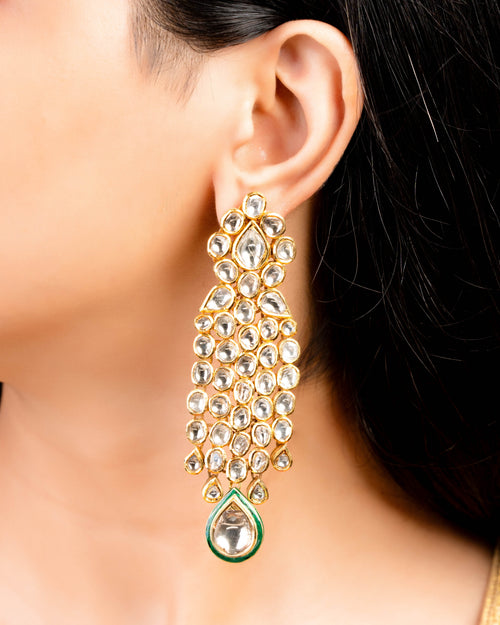 Polki Long Earrings