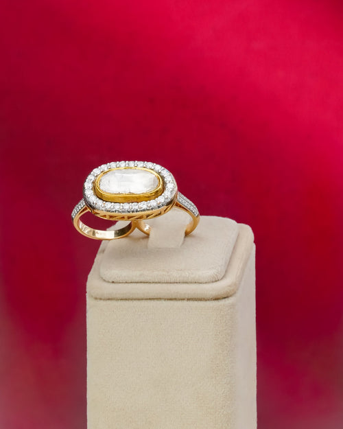 Rita Polki And Diamond Ring