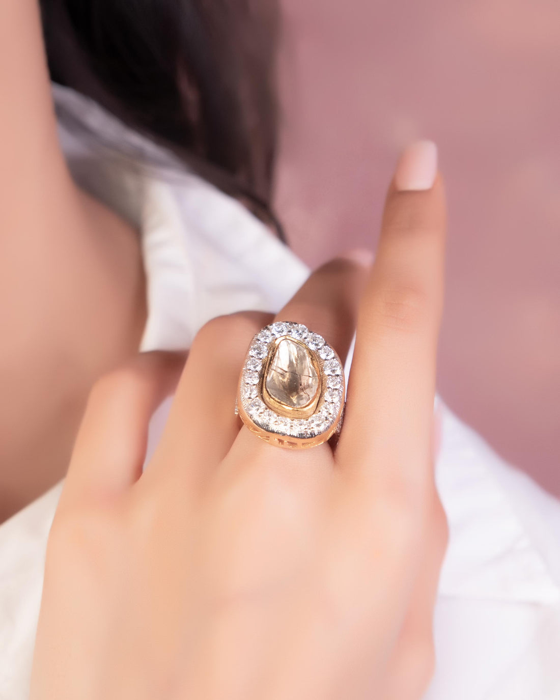 Heina Polki And Diamond Ring