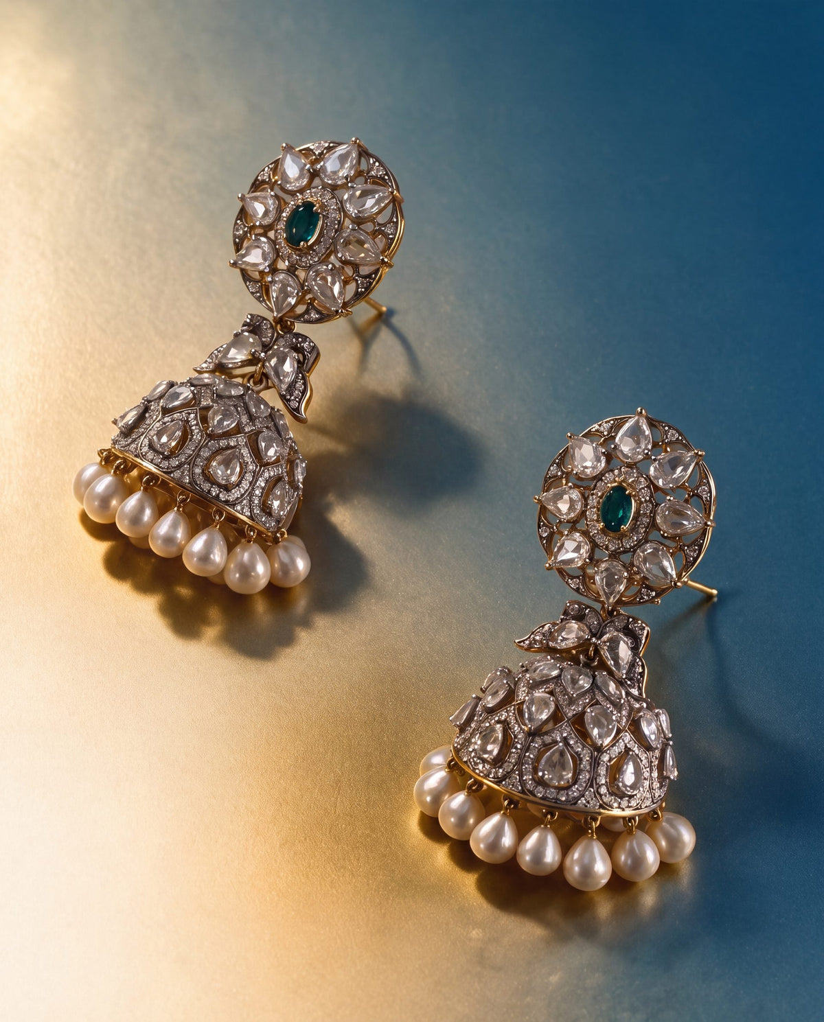 Diamond Jhumkas