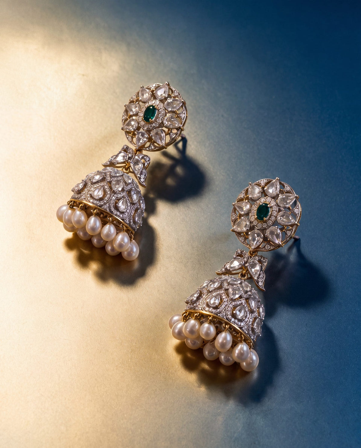 Diamond Jhumkas
