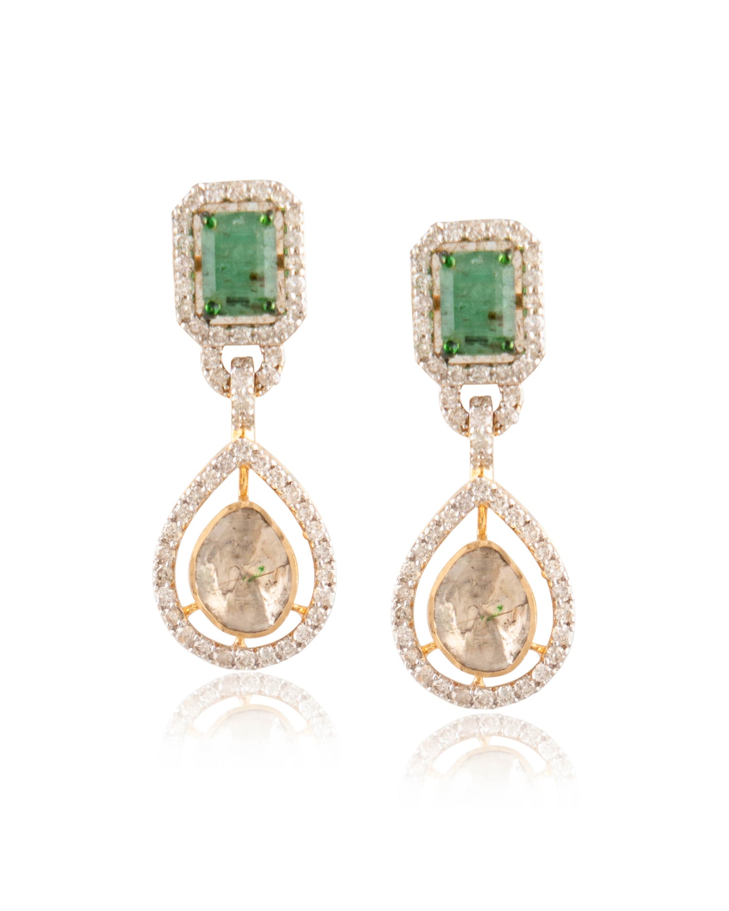 Sanyukta Polki And Diamond Long Earrings