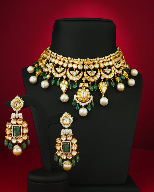 Ella Polki And Diamond Necklace