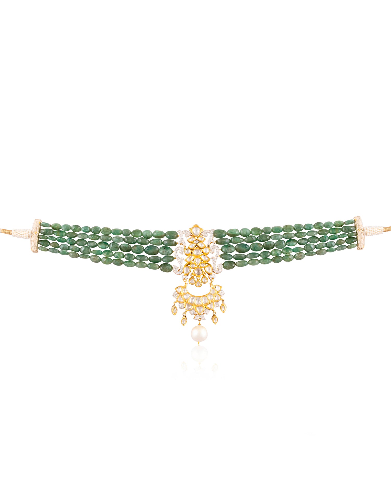 Ridhika Jadau Polki And Diamond Bead Choker