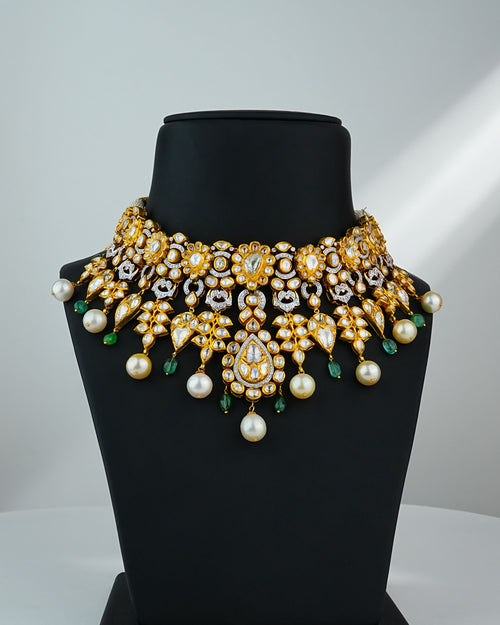 Shiza Polki And Diamond Long Necklace