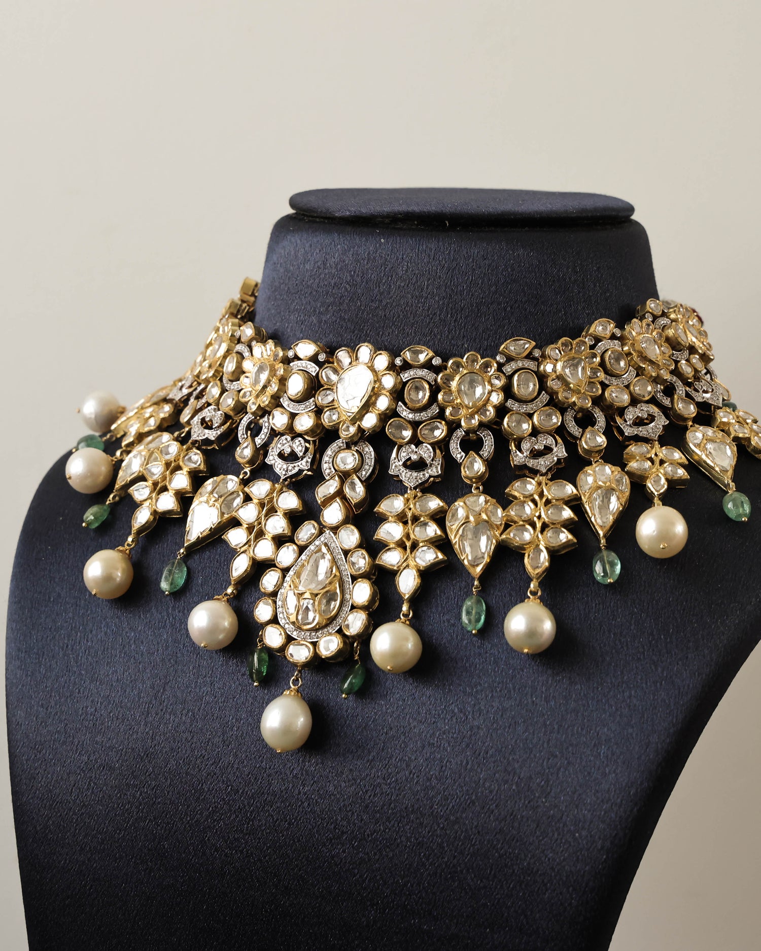 Shiza Jadau Polki And Diamond Necklace