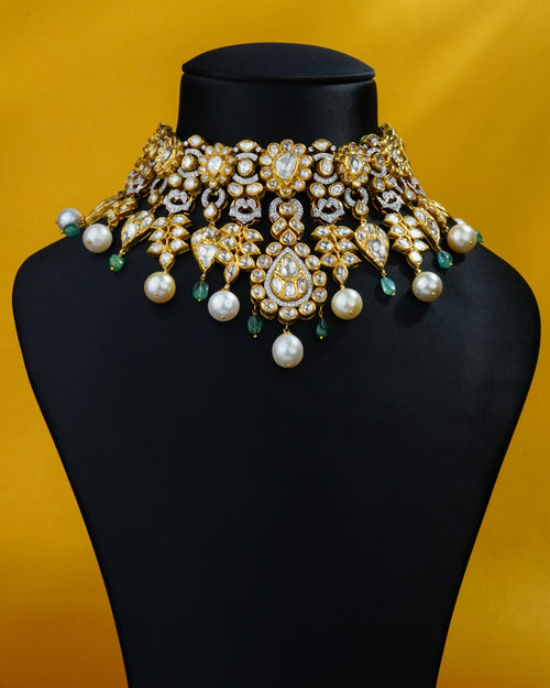 Shiza Polki And Diamond Long Necklace