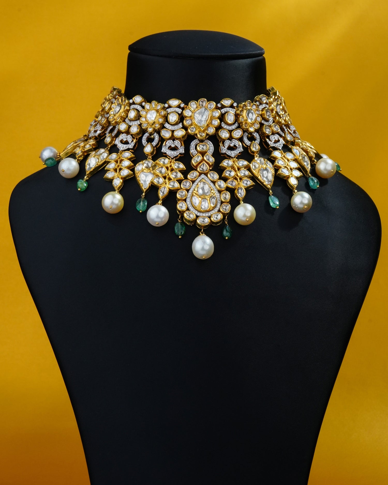 Shiza Polki And Diamond Long Necklace