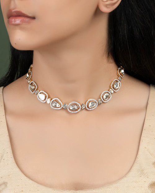 Sakina Polki And Diamond Necklace