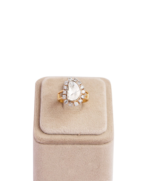 Aviva Polki And Diamond Ring