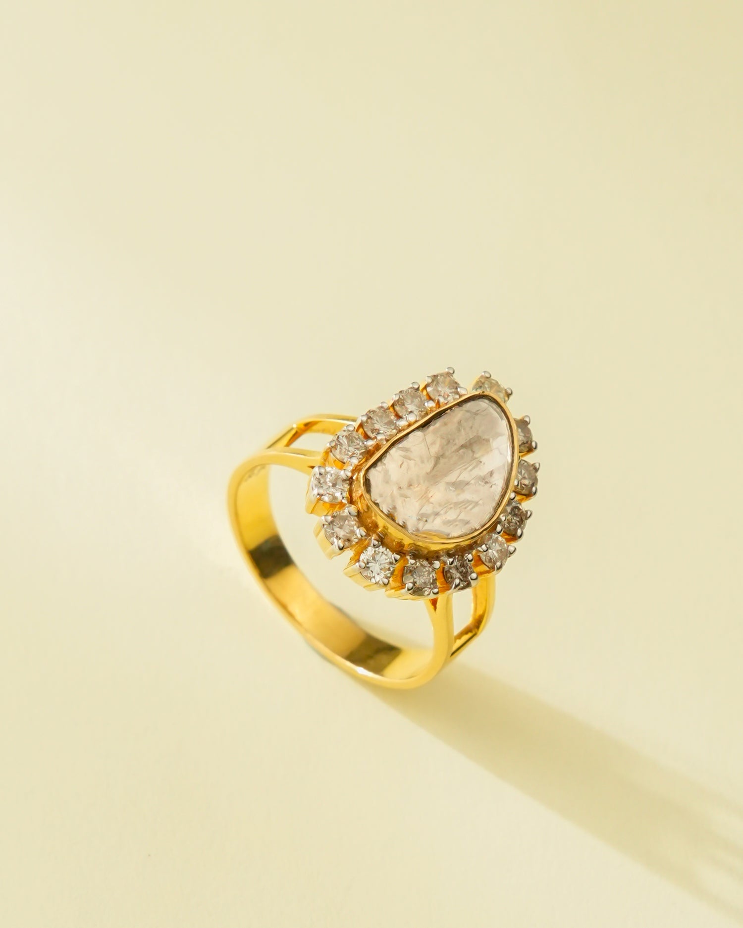 Aviva Polki And Diamond Ring