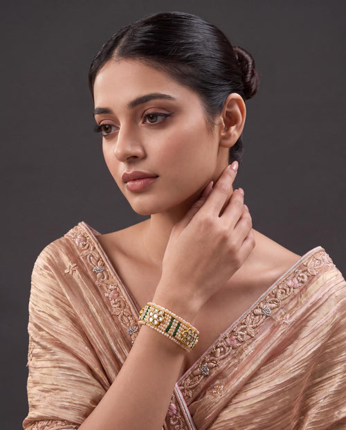 Shruti Polki And Diamond Bangle