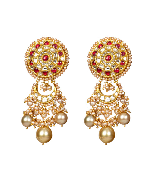 Khushali Choker And Lavanya Chandbalis Polki Set