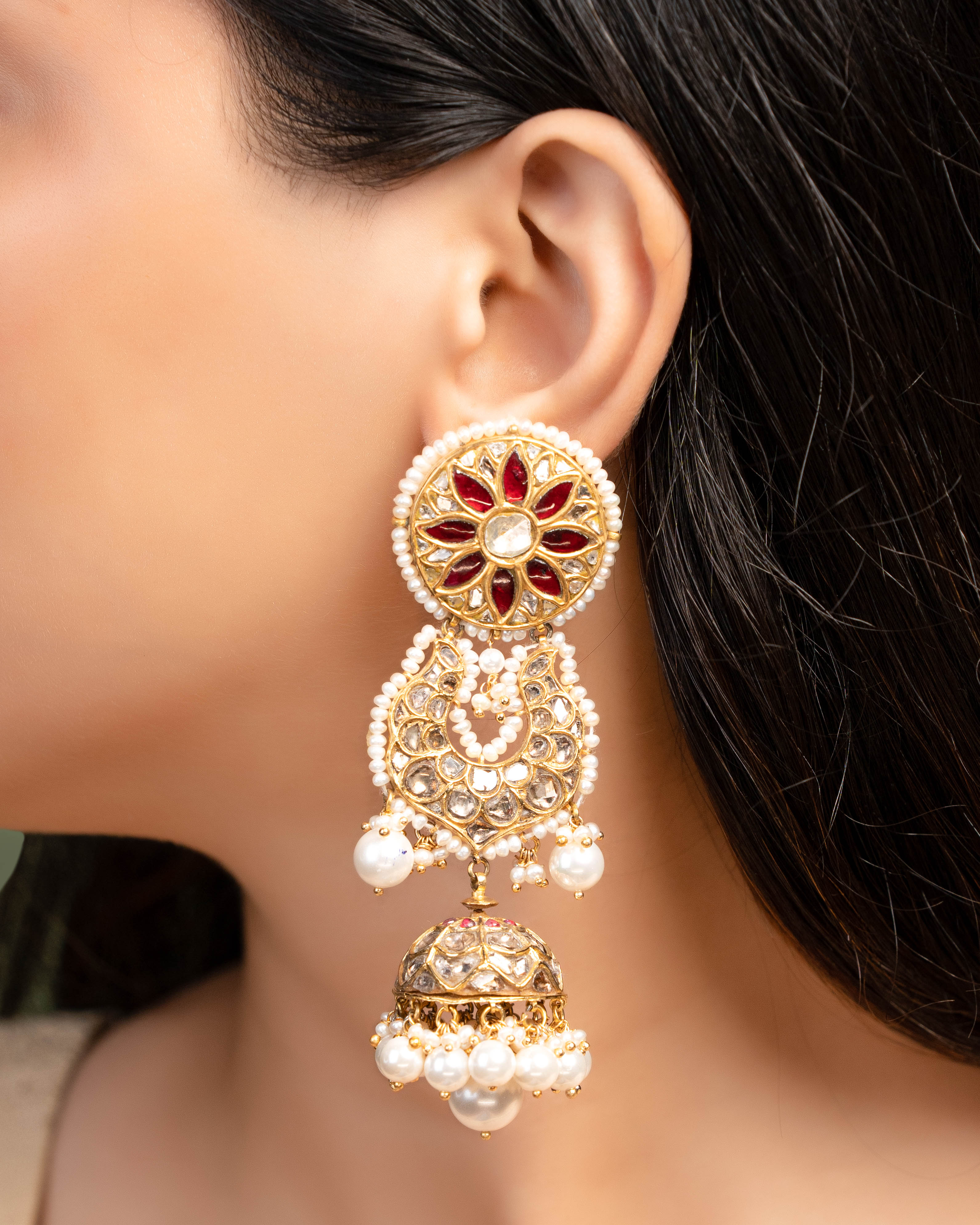 Sharmin Polki Chandbalis