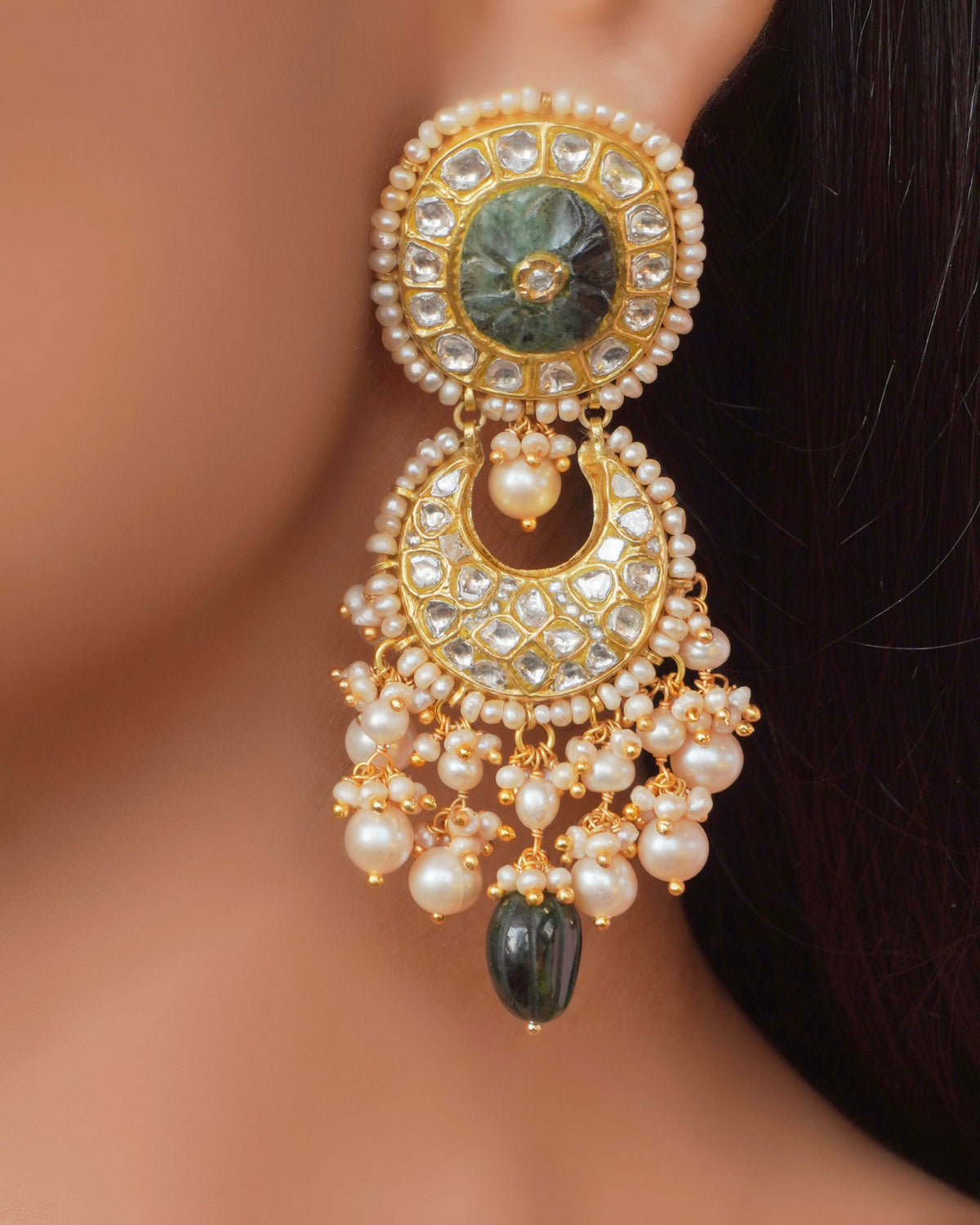 Anu Choker and Tari Chandbalis Polki Set