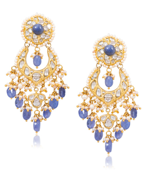 Vedantu Necklace and Lakshi Chandbalis Polki Set