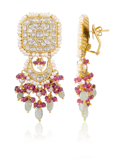 Advita Choker And Tanaz Chandbalis Polki Set