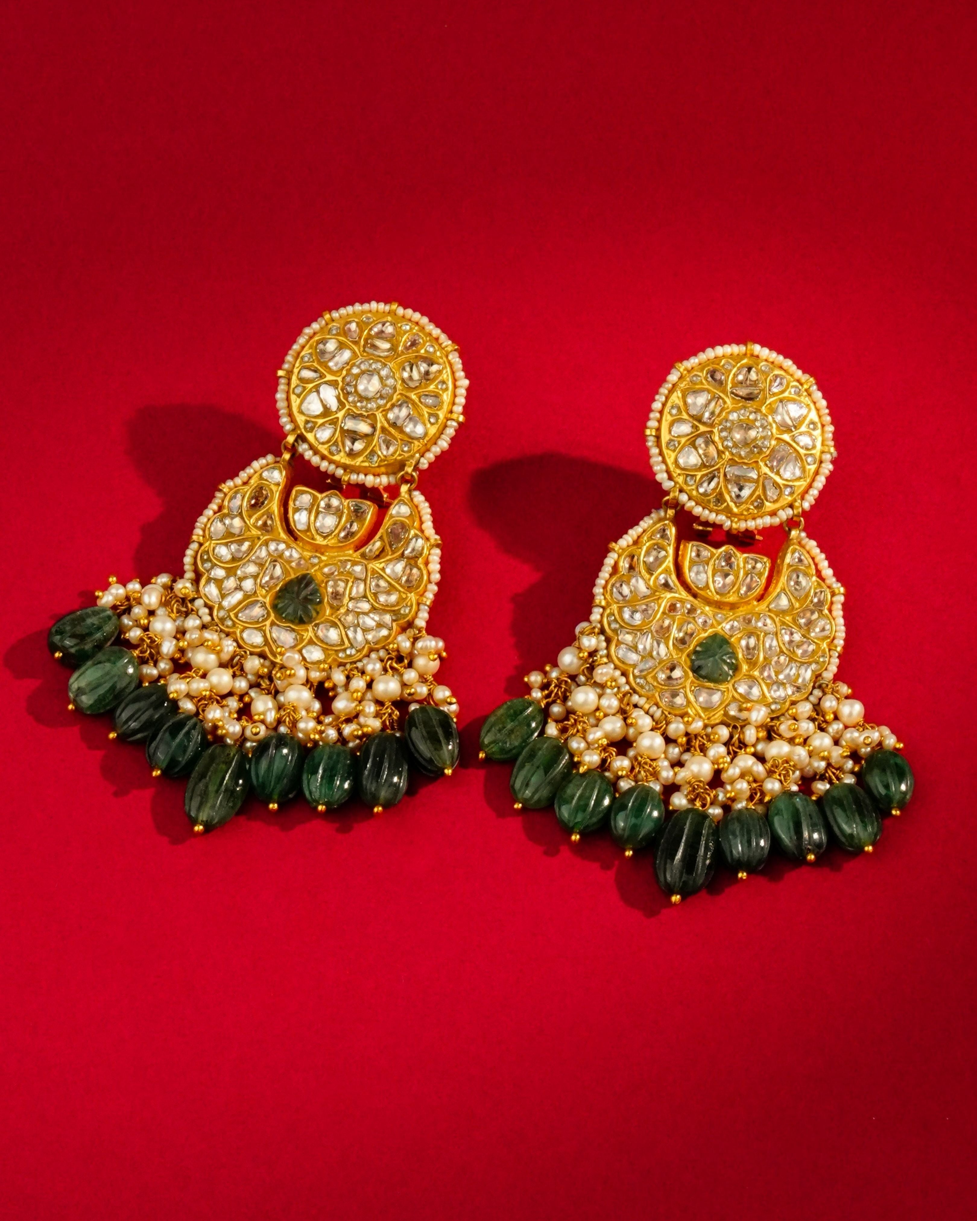 Reshmi Polki Chandbalis