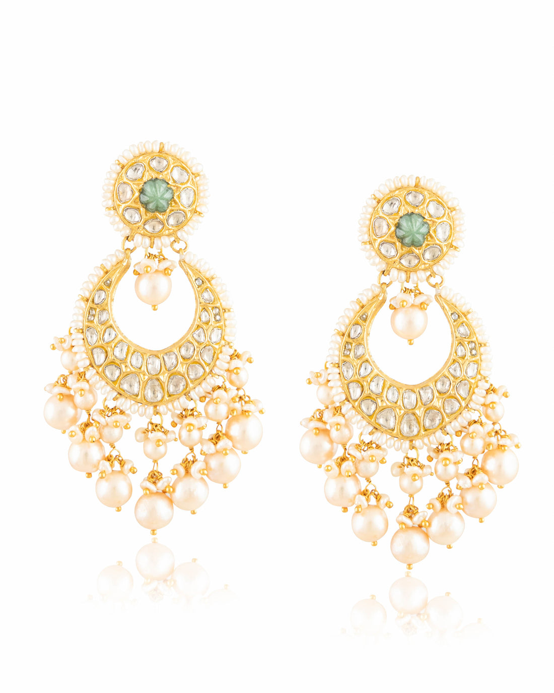 Suhana Necklace And Medha Chandbalis Polki Set