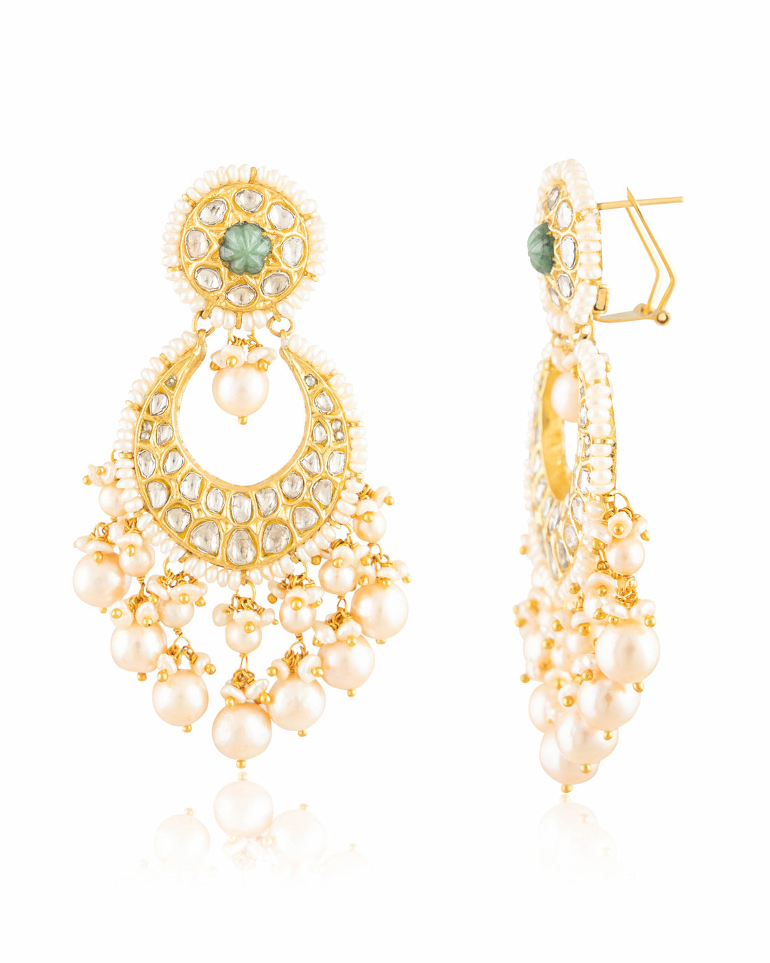 Suhana Necklace And Medha Chandbalis Polki Set