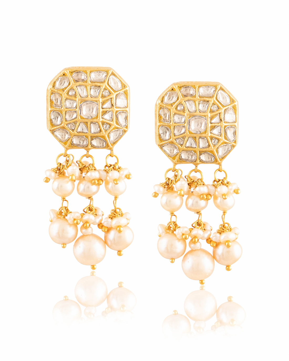 Ruksheen Necklace And Damita Tops Polki Set