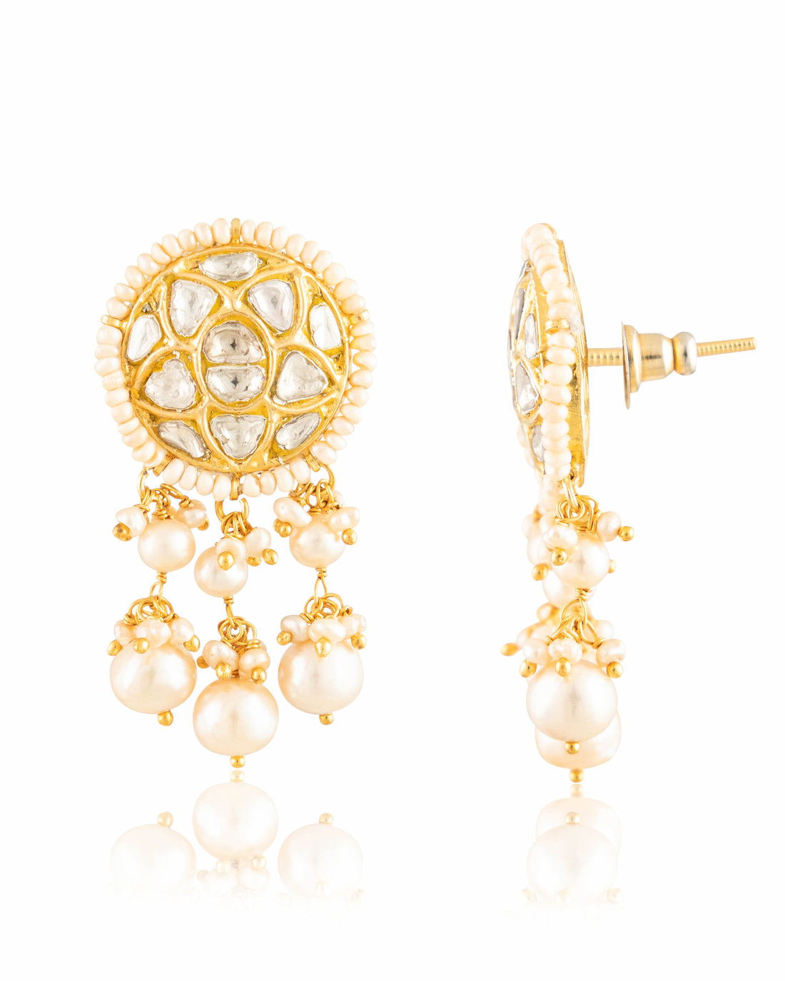 Vinita Necklace And Ruhuliya Tops Polki Set