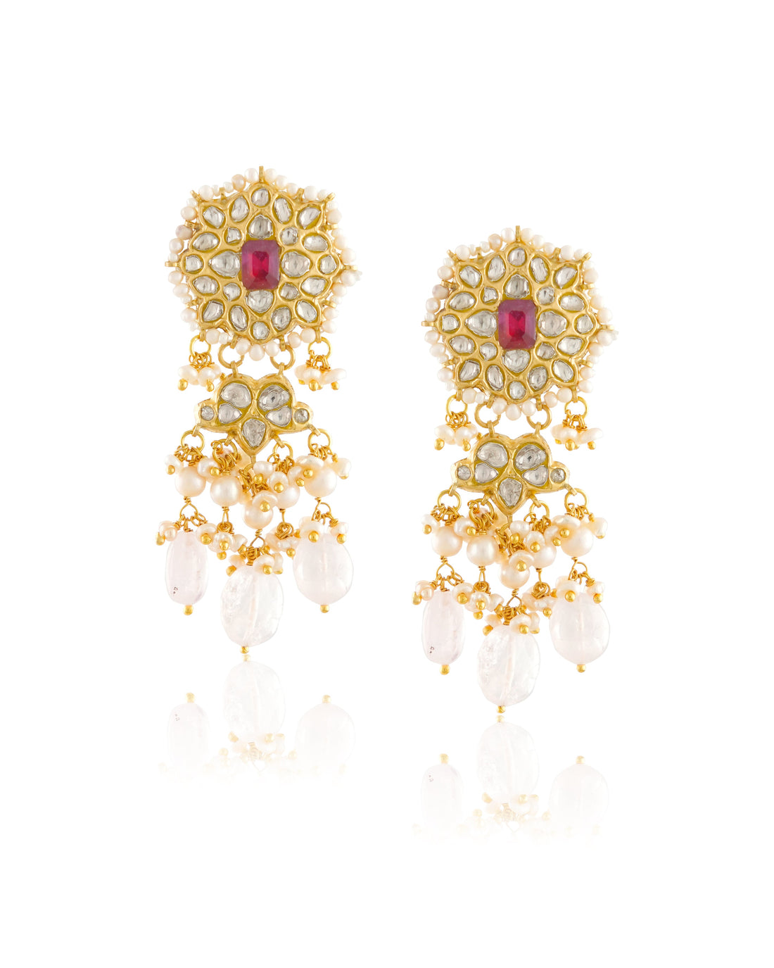 Darshini Polki Long Earrings