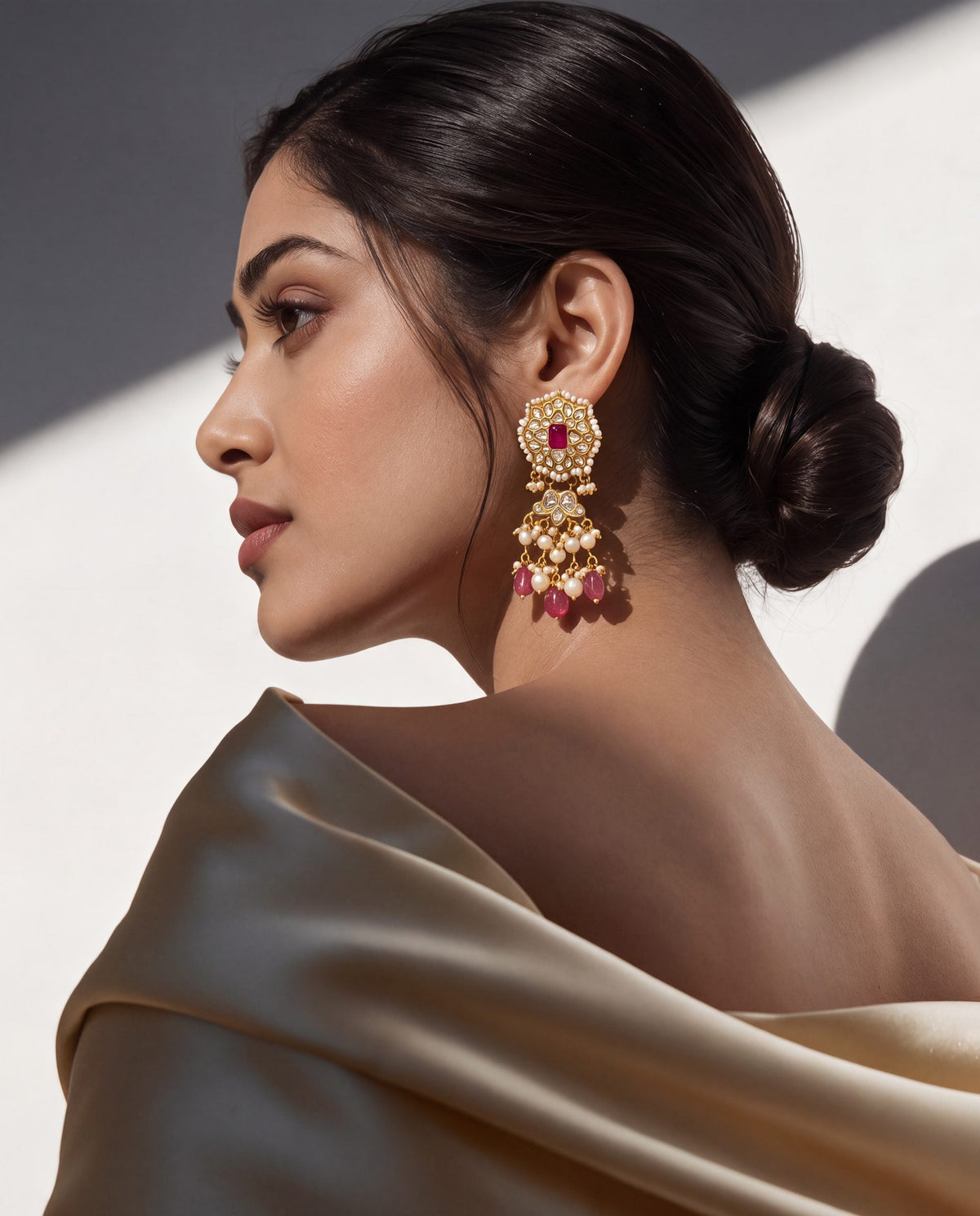 Darshini Polki Long Earrings
