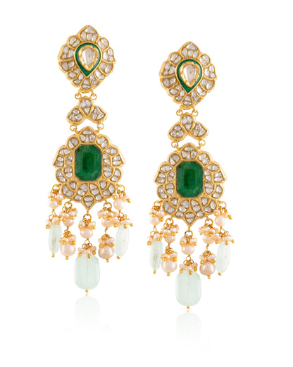 Azima Polki Long Earrings