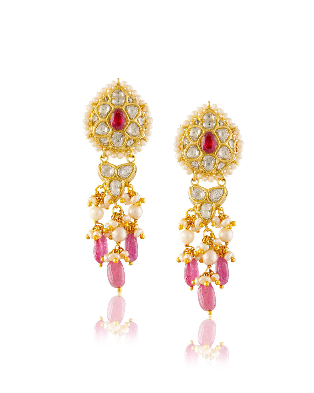 Ishana Polki Long Earrings