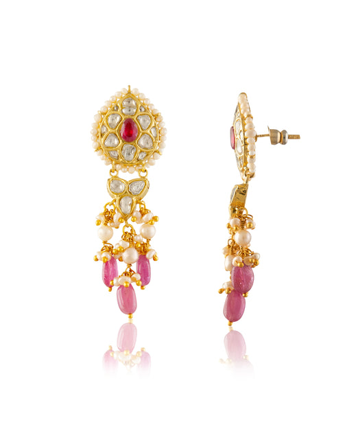 Ishana Polki Long Earrings