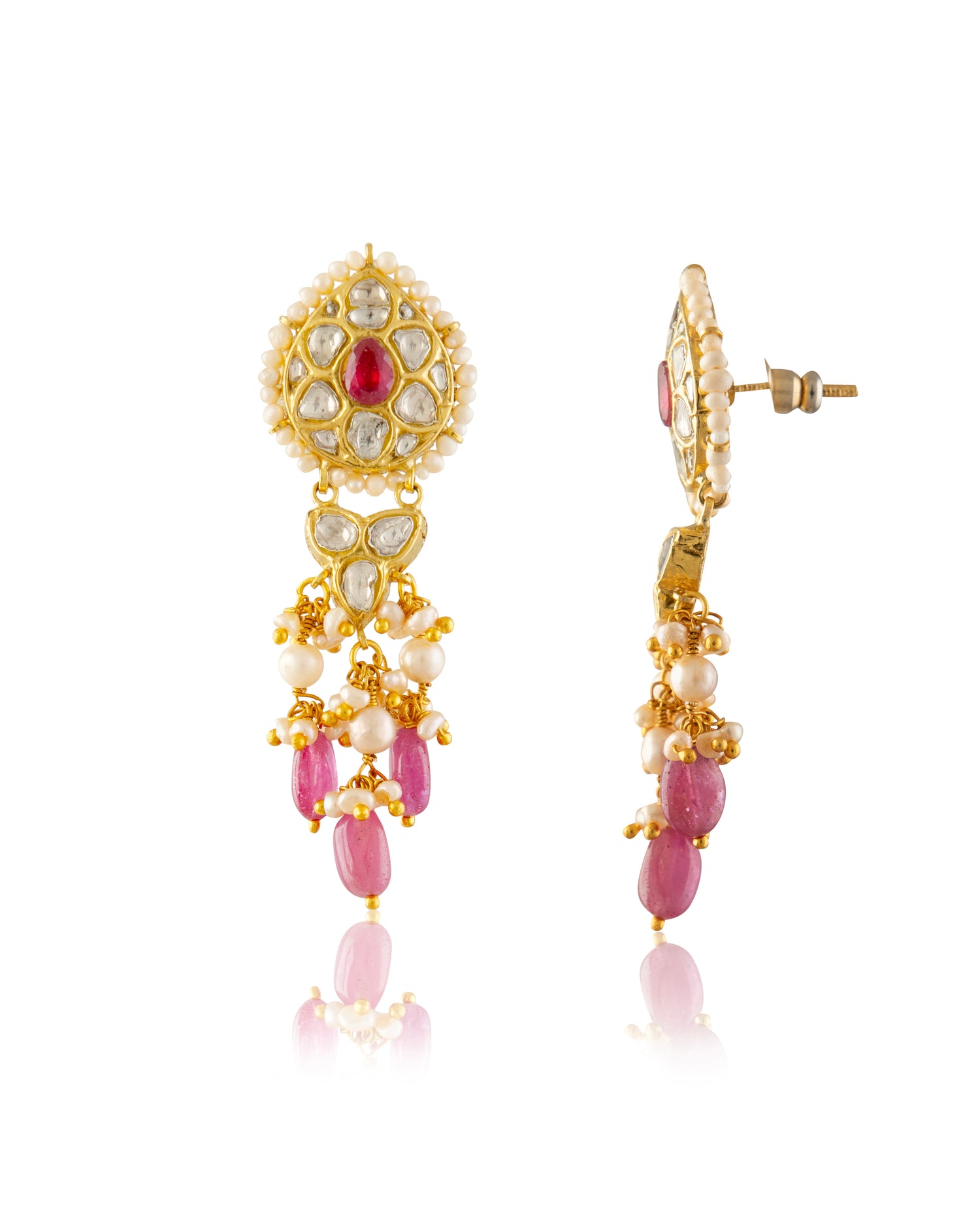 Ishana Polki Long Earrings