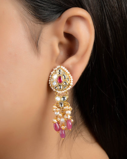 Ishana Polki Long Earrings