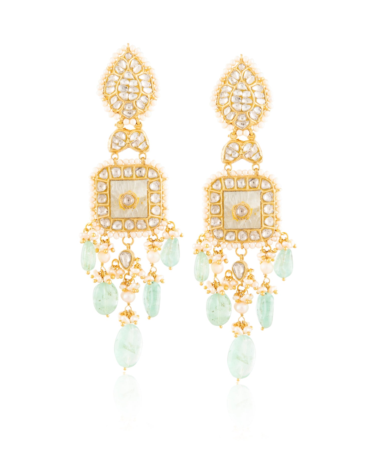 Priyanjali Polki Long Earrings