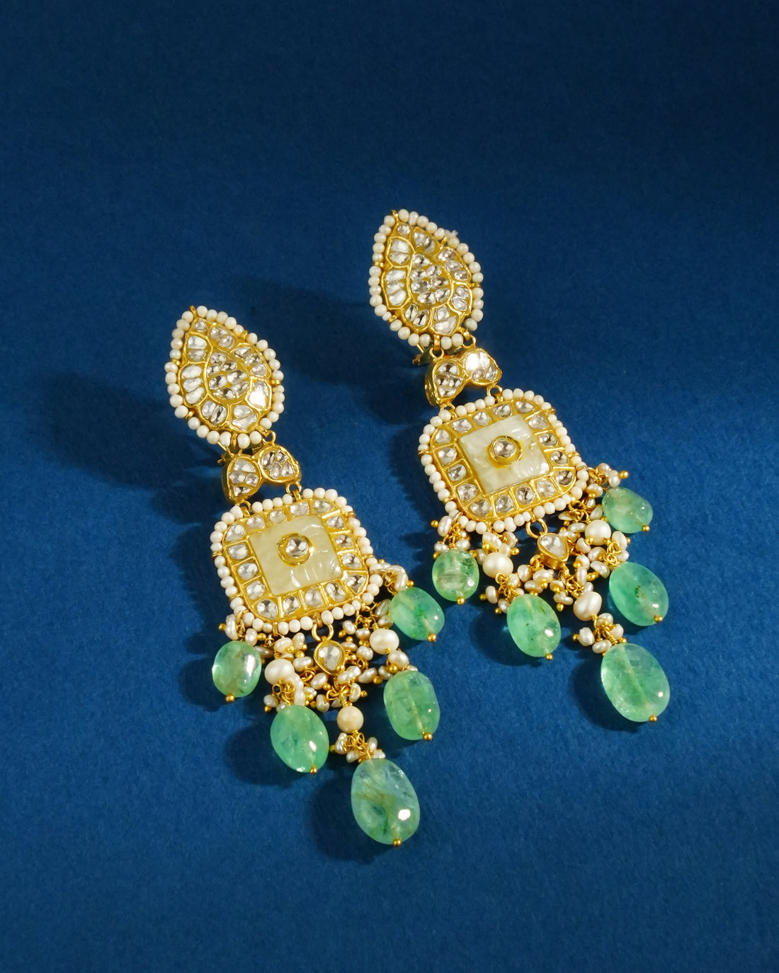 Priyanjali Polki Long Earrings