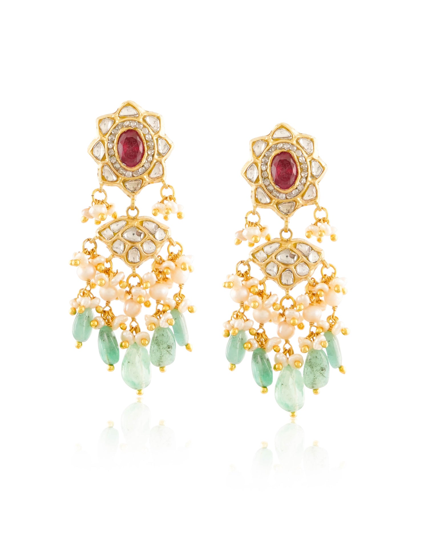 Vinaika Polki Long Earrings