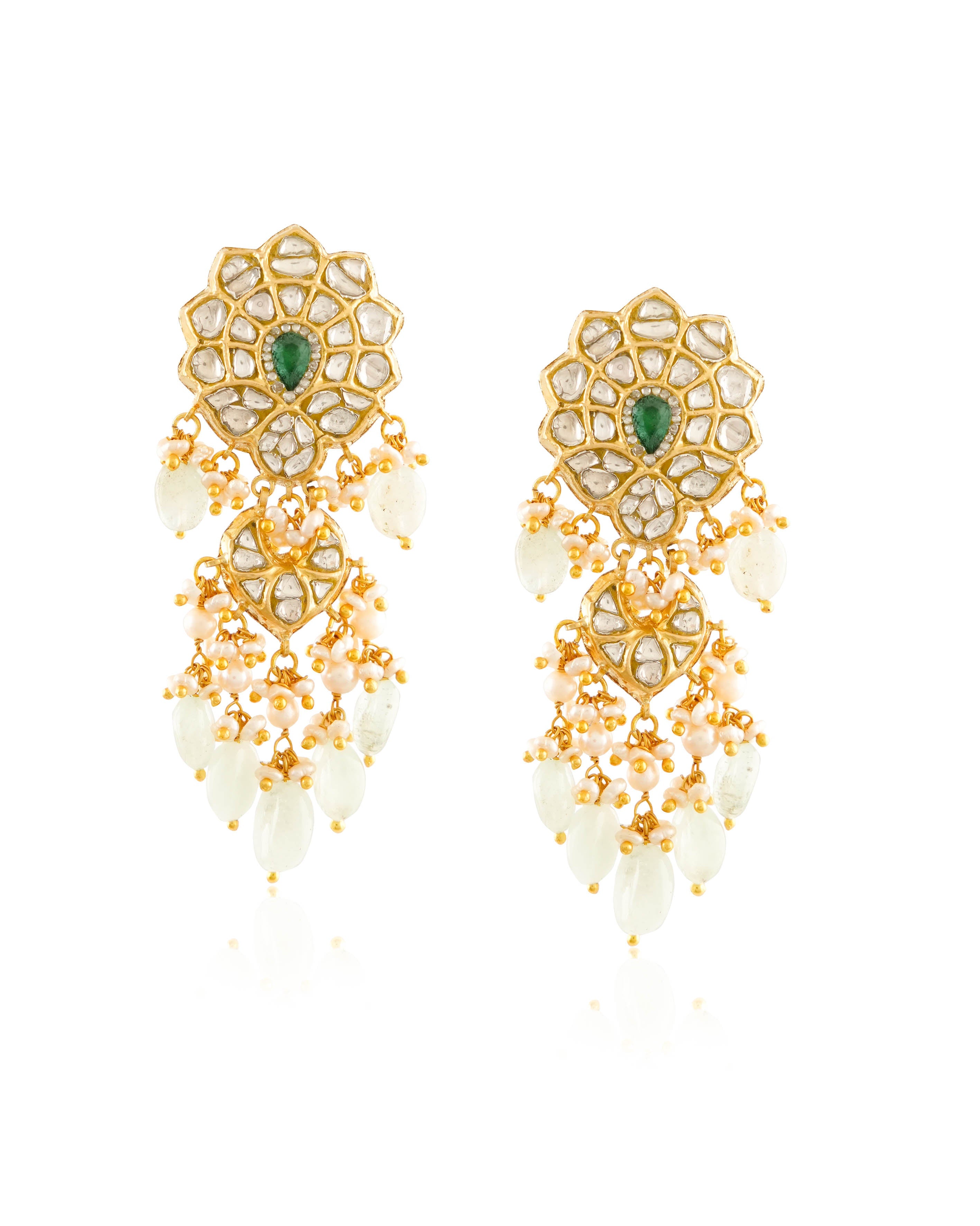 Parinita Polki Long Earrings