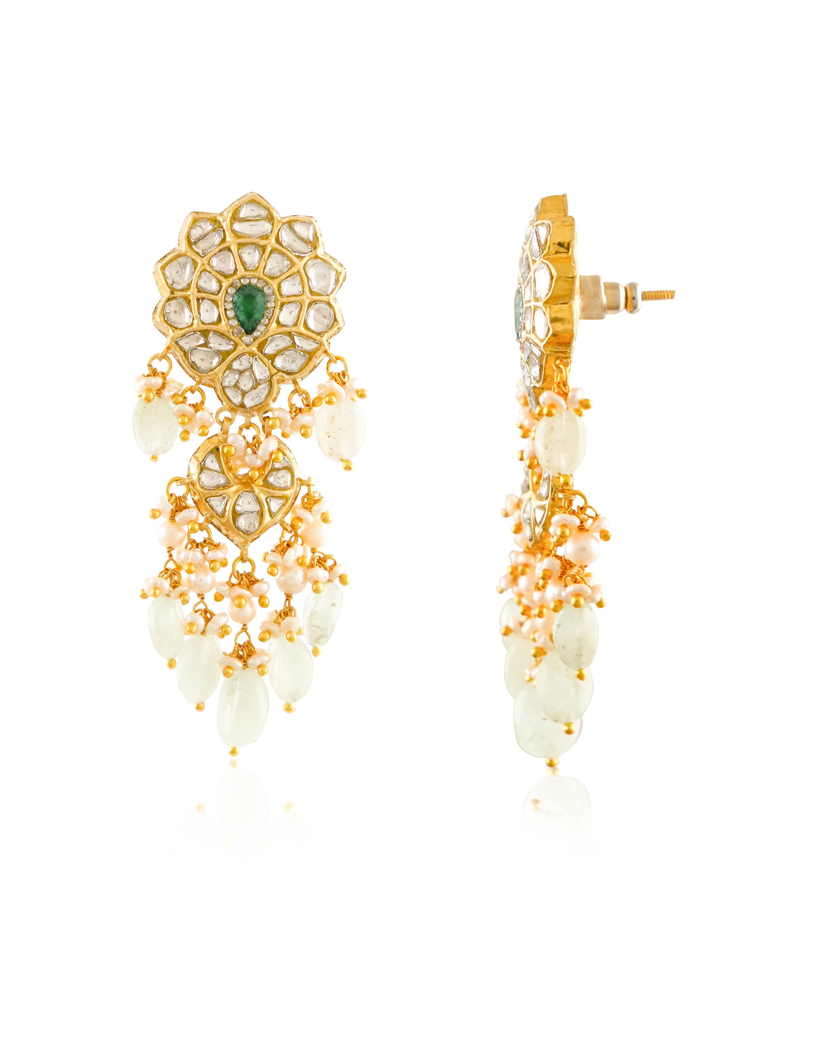 Parinita Polki Long Earrings