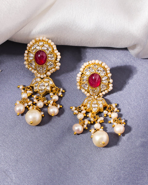 Simran Polki Long Earrings