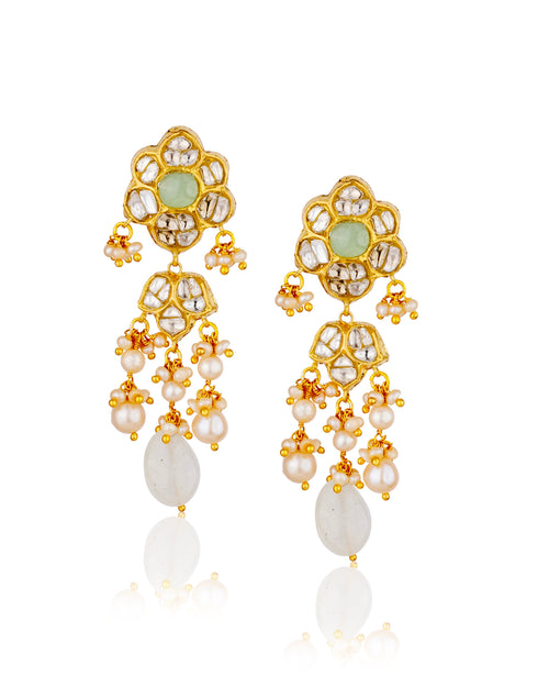 Aahana Polki Long Earrings