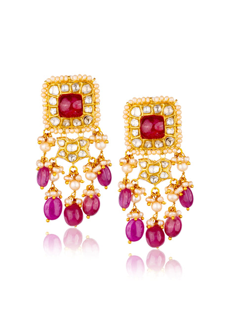 Neysa Polki Long Earrings