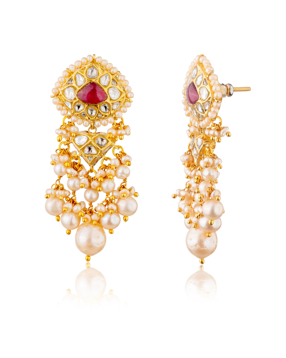 Tisya Polki Long Earrings