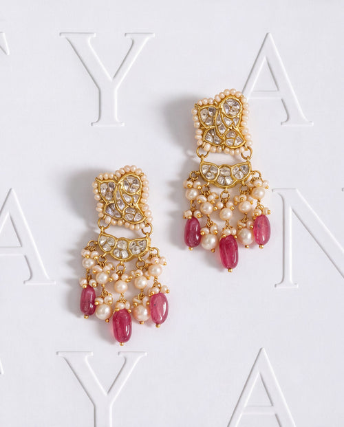 Tanvi Polki Long Earrings