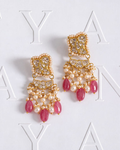 Tanvi Polki Long Earrings