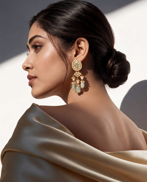 Phoebe Polki Long Earrings