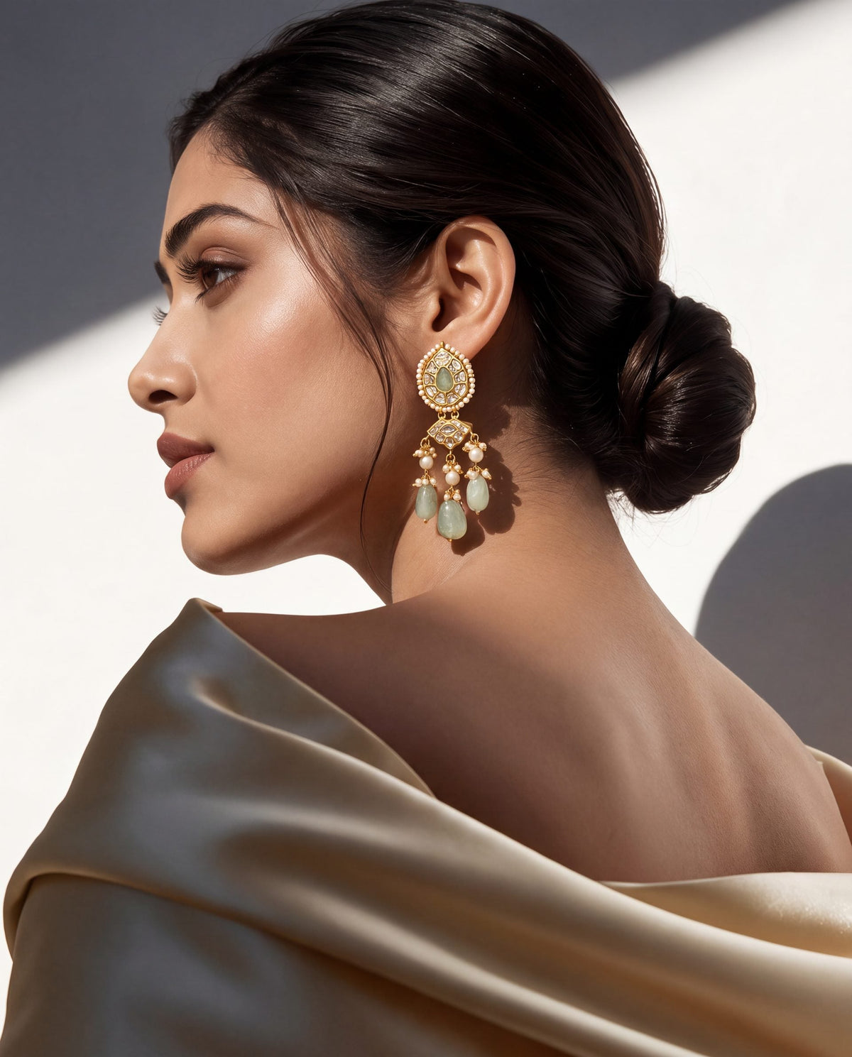 Phoebe Polki Long Earrings
