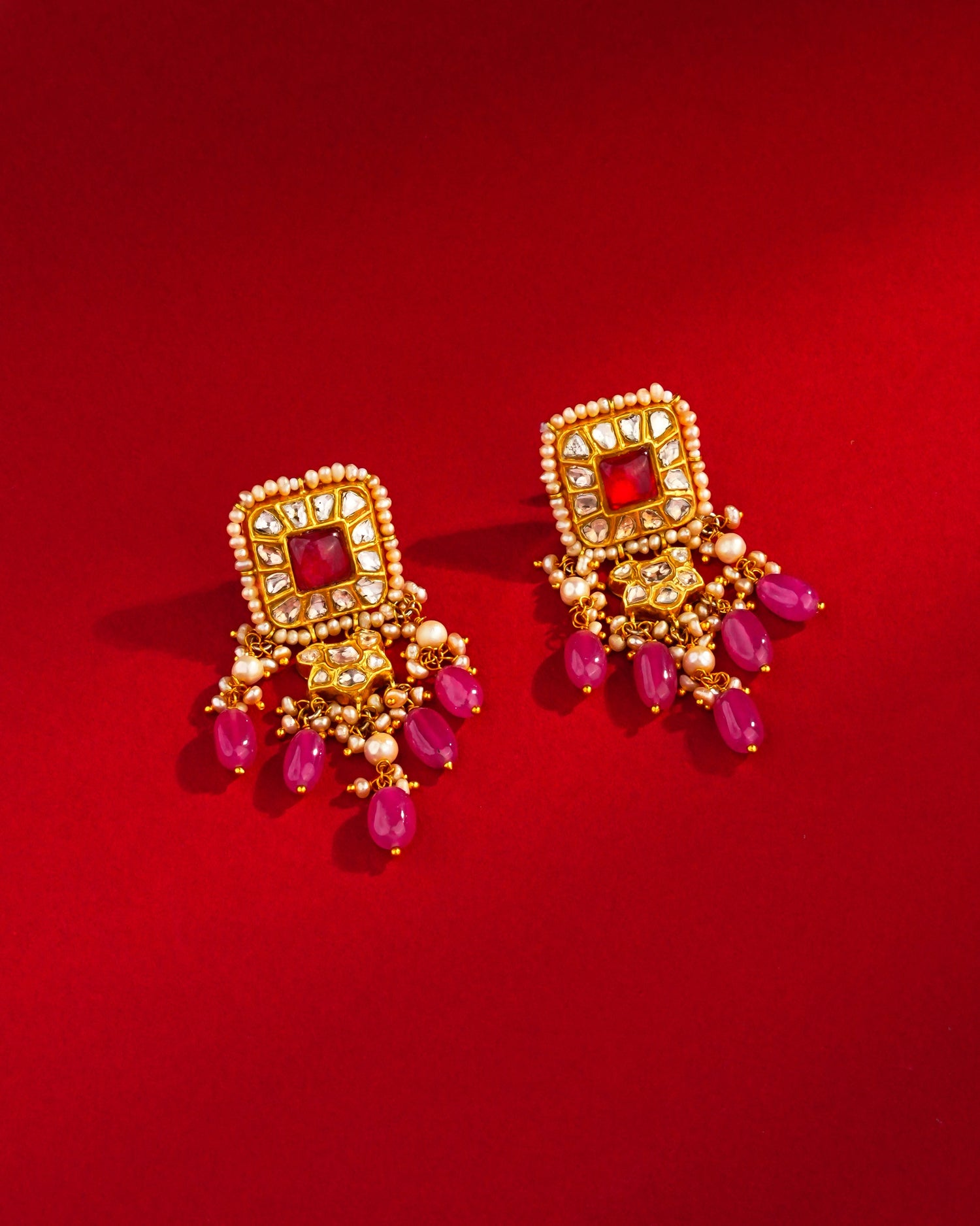 Varalika Polki Long Earrings