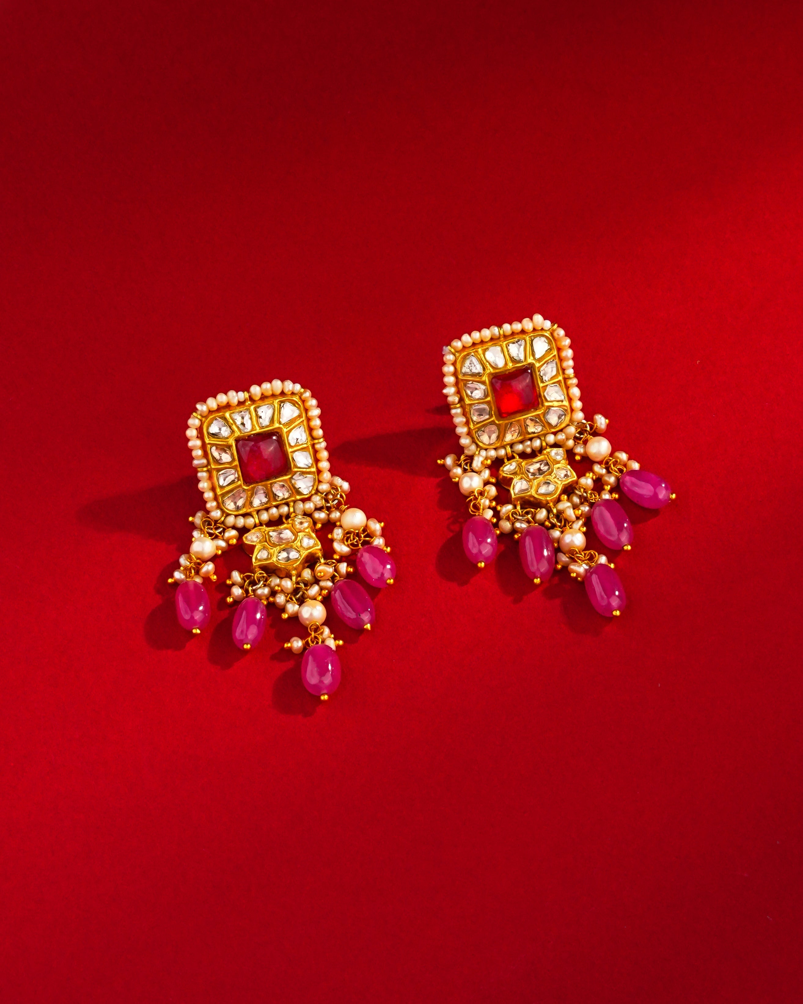 Varalika Polki Long Earrings