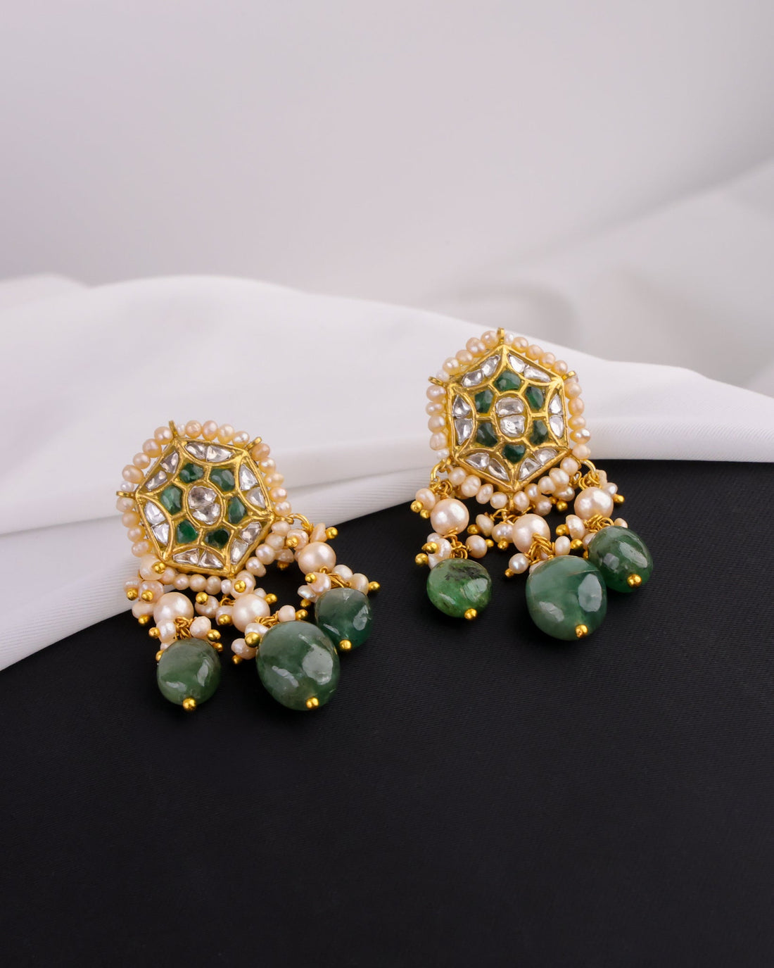 Navyata Necklace And Hezal Tops Polki Set