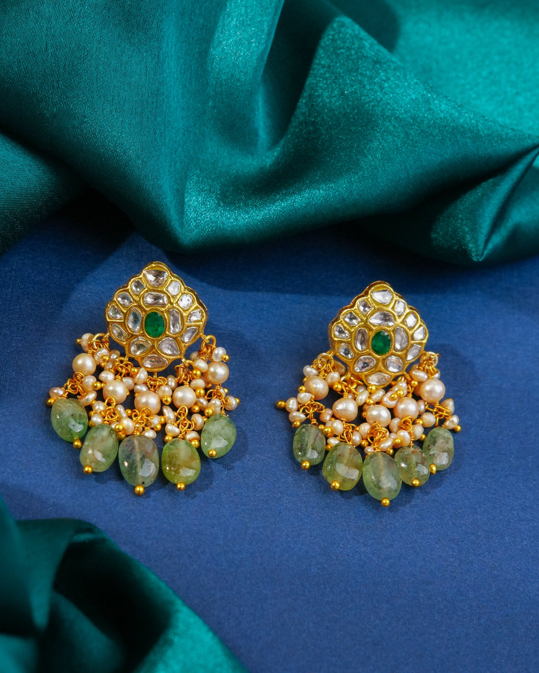 Namita Necklace And Hanita Tops Polki Set